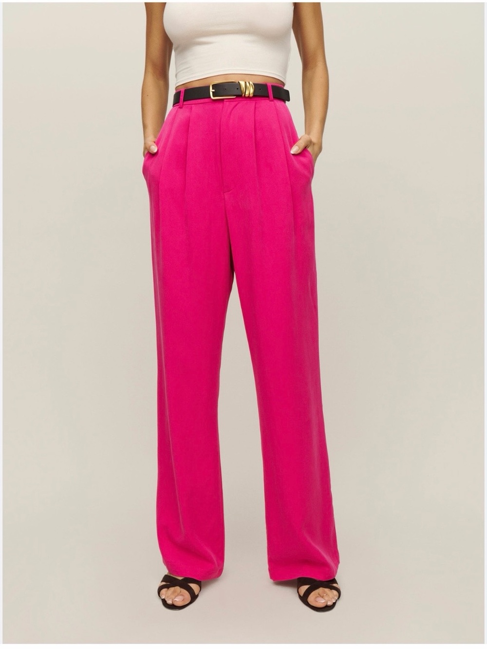 NWT Reformation pink  trouser pant